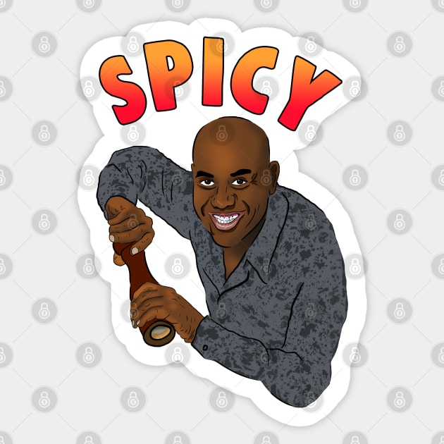 Spicy Ainsley Harriott Meme Sticker by Barnyardy